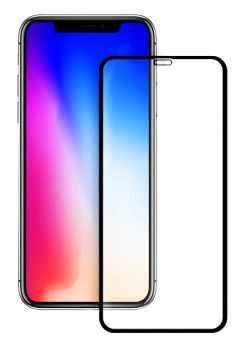 POWERTECH Tempered Glass 5D Full Glue για iPhone XS, Black - Tempered Glass