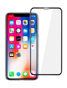 POWERTECH Tempered Glass 5D Full Glue για iPhone XS Max, Black - Tempered Glass