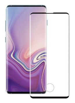 POWERTECH Tempered Glass 3D, half glue, curved, Samsung S10 Plus, μαύρο - Tempered Glass