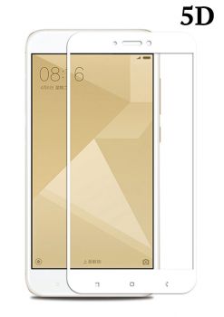 POWERTECH Tempered Glass 5D Full Glue, Xiaomi Redmi 5A Qualcomm, λευκό - Tempered Glass