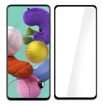 POWERTECH Tempered Glass 5D, Full Glue, Samsung Galaxy A51, μαύρο - Tempered Glass