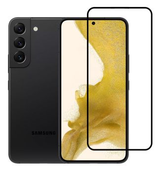 POWERTECH tempered glass 3D TGC-0550, full glue, Samsung S22 5G, μαύρο - Tempered Glass