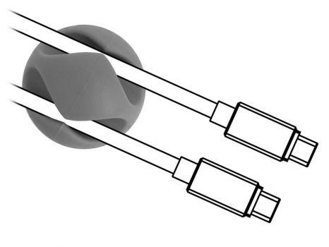 POWERTECH Οργανωτής καλωδίων σιλικόνης TIES-010, 2 καλωδίων, 6τμχ - Cables - Adapters