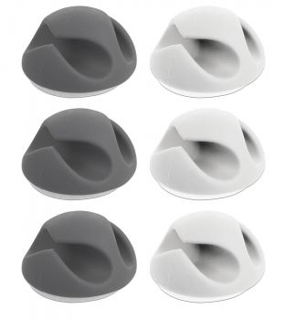 POWERTECH Οργανωτής καλωδίων σιλικόνης TIES-010, 2 καλωδίων, 6τμχ - Cables - Adapters