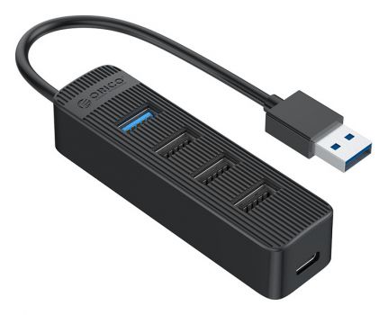 ORICO USB hub TWU32-4A, USB-C & 4x USB, μαύρο - Περιφερειακά PC