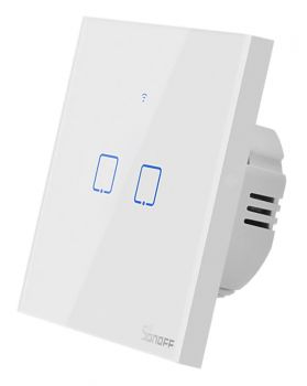 SONOFF smart διακόπτης ΤΧ-T2EU2C, αφής, Wi-Fi, διπλός, λευκός - Electrical equipment