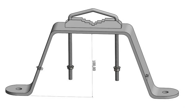 VIKAR Βάση τοίχου 21002 για στήριξη ιστού, ατσάλινη, 10cm - Image - Audio