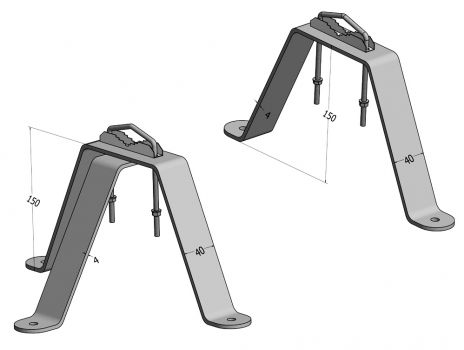 VIKAR Βάση τοίχου 21003 για στήριξη ιστού, ατσάλινη, 15cm, 2τμχ - Image - Audio