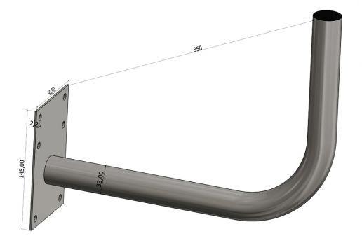 VIKAR Βάση τοίχου 22014, Φ33x350mm x2mm - Image - Audio