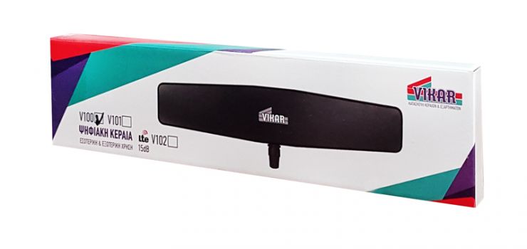 VIKAR ψηφιακή κεραία V100, εσωτερικής & εξωτερικής χρήσης, 10dB - Image - Audio