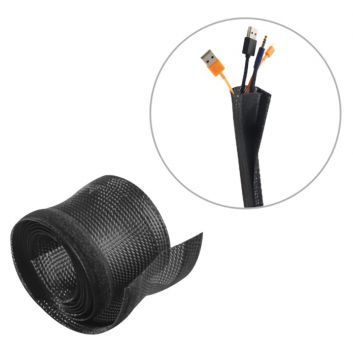BRATECK Δεματικό Καλωδίων τύπου Flex Wrap VS-135, 100x13.5cm, μαύρο - Cables - Adapters