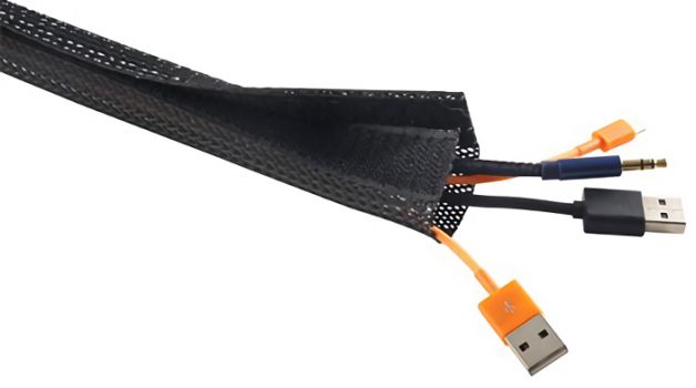 BRATECK Δεματικό Καλωδίων τύπου Flex Wrap VS-85, 100x8.5cm, μαύρο - Cables - Adapters