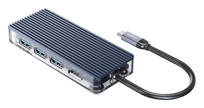 ORICO docking station WB-6TS, USB-C, 6-ports, γκρι - Περιφερειακά PC