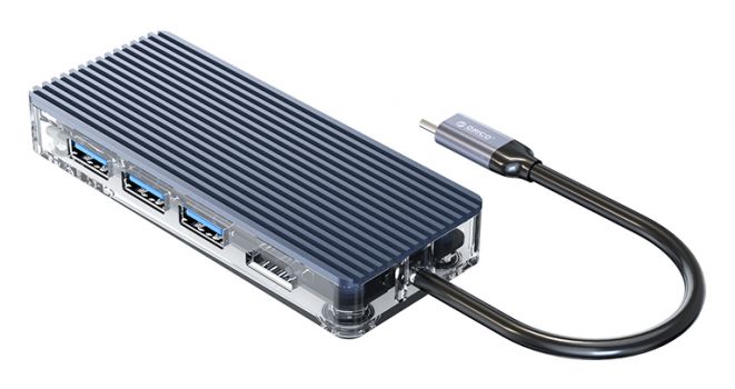 ORICO docking station WB-8P, USB-C, 8-ports, γκρι - Περιφερειακά PC