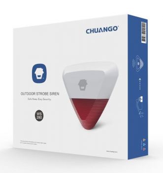 CHUANGO ασύρματη σειρήνα Strobe WS-280, εξωτερικού χώρου, κόκκινη - Security systems