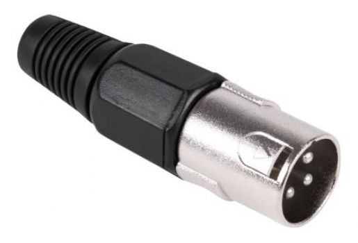 Βύσμα μικροφώνου XLR WTY0054A, αρσενικό, μαύρο - Cables - Adapters
