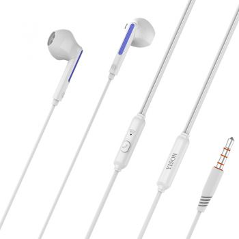 YISON earphones με μικρόφωνο X4, 3.5mm, 1.2m, λευκά - Earphones - Bluetooth