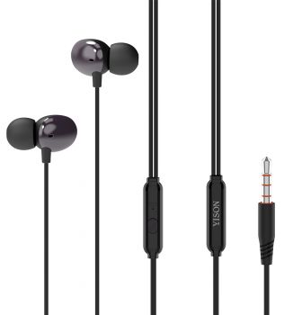 YISON earphones με μικρόφωνο X5, 3.5mm, 1.2m, μαύρα - Earphones - Bluetooth