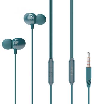 YISON earphones με μικρόφωνο X5, 3.5mm, 1.2m, μπλε - Earphones - Bluetooth