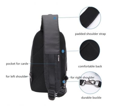 ARCTIC HUNTER τσάντα Crossbody XB0060-BK, αδιάβροχη, μαύρη - Bags - Wallets