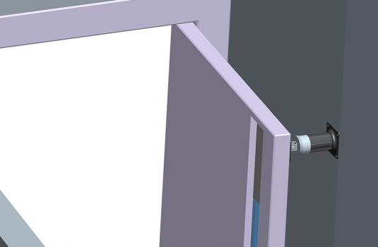 YLI ELECTRONIC επιτοίχια βάση συγκράτησης πόρτας YD-602L, 180kg - Συστήματα Ασφαλείας