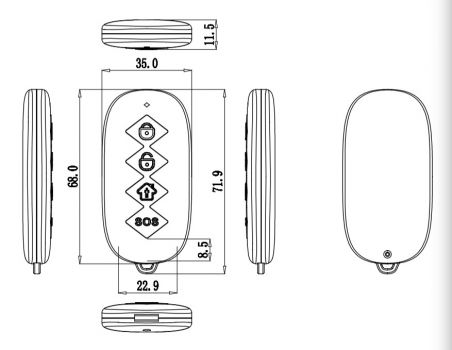 WOLF GUARD ασύρματο χειριστήριο YK-07, 433MHz - Security systems