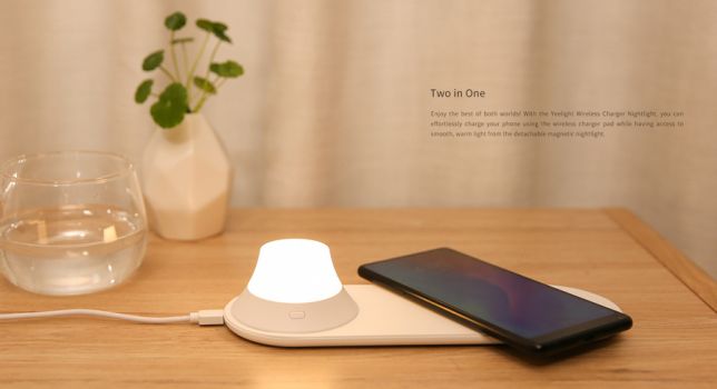 YEELIGHT ασύρματος φορτιστής & αποσπώμενο φωτιστικό YLYD08YI, 15W, λευκό - Mobile chargers