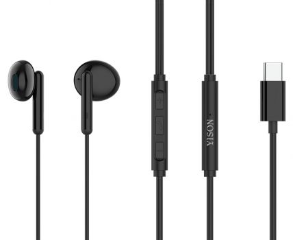 YISON earphones με μικρόφωνο X3, Type-C, 1.2m, μαύρα - Ακουστικά - Bluetooth