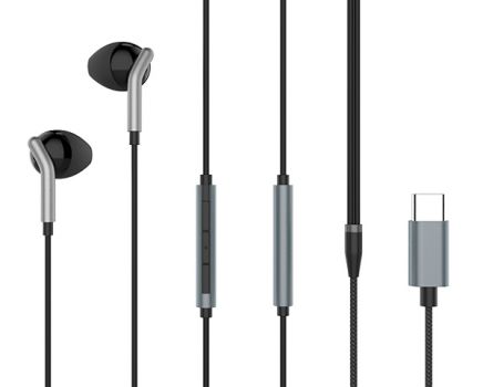 YISON earphones με μικρόφωνο X6, Type-C, 1.2m, μαύρα - Ακουστικά - Bluetooth
