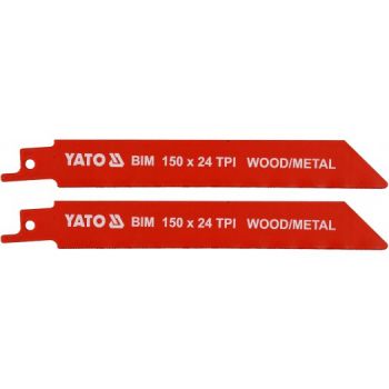 ΛΑΜΕΣ ΣΠΑΘΟΣΕΓΑΣ BIM 150MM 24TPI ΣΕΤ 2 ΤΜΧ YT-33932 - Jigsaw blades 