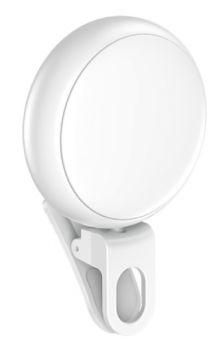 USAMS LED προβολέας για selfie, RGB led, 300mAh, λευκός - Βάσεις - Selfie Sticks