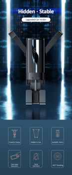 USAMS βάση smartphone για αυτοκίνητο US-ZJ058, μαύρη - Stands - Selfie Sticks